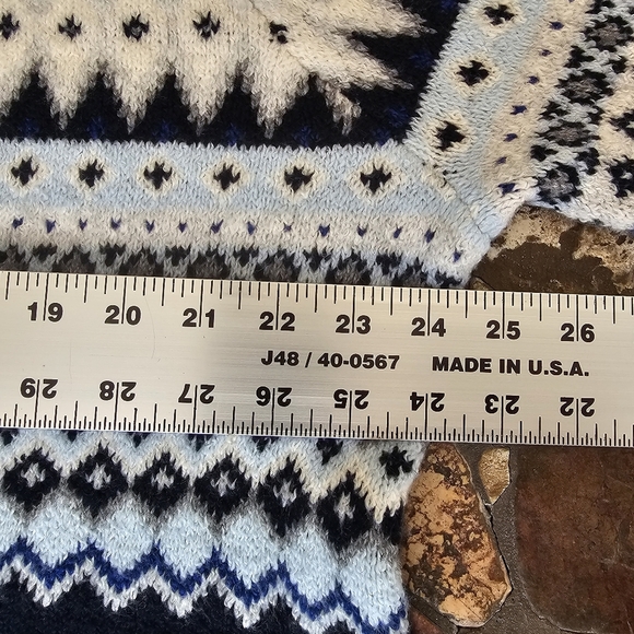 NWT Old Navy SoSoft Fair Isle Cozy Sweater, Mens XL, Navy Blue and Creamy White - Picture 10 of 11